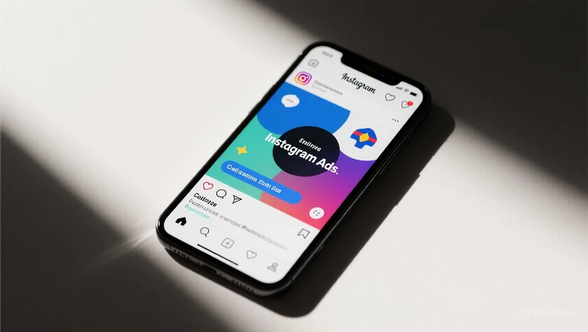 Smartphone met Instagram Ads