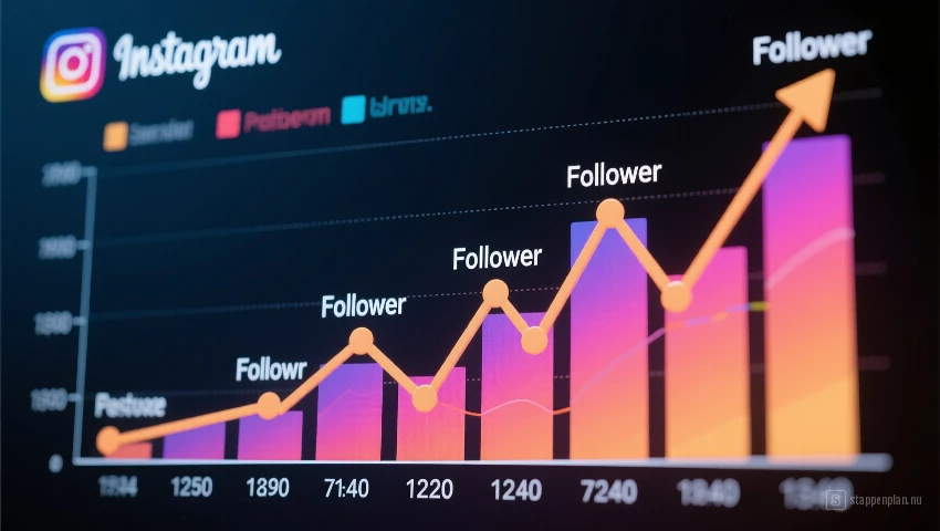 Graph met Instagram follower growth