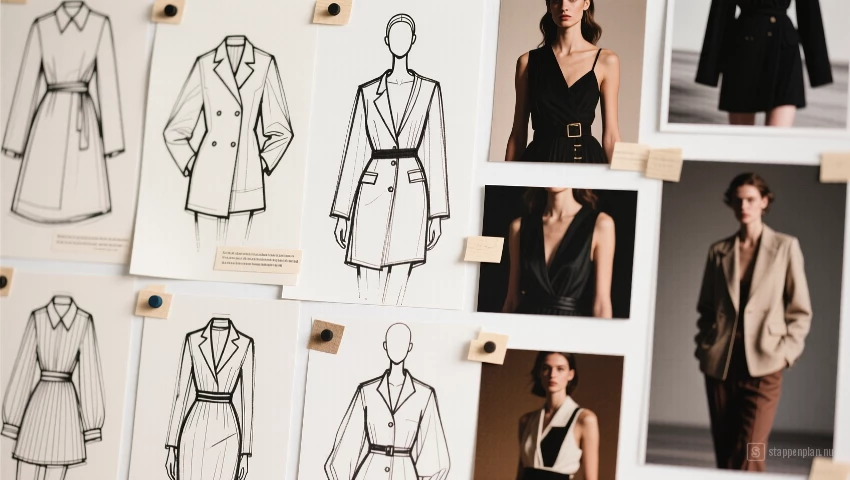 Close-up van schetsen