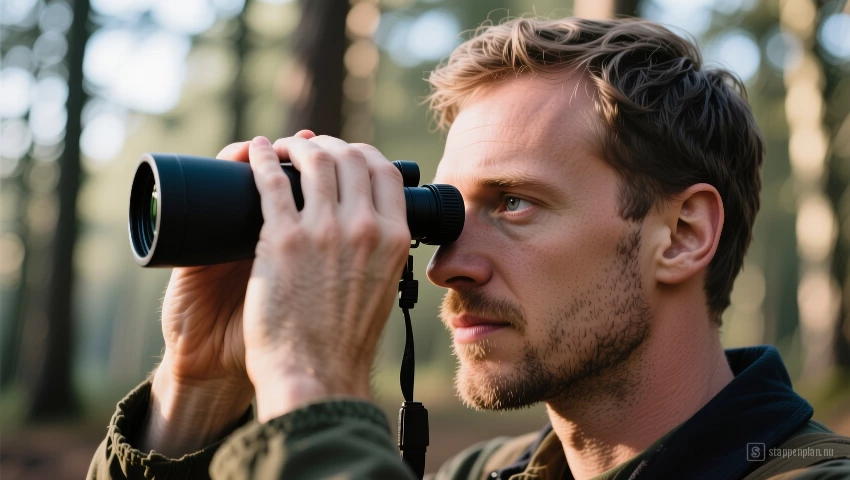 Man draait aan oogschelp, focus op hand