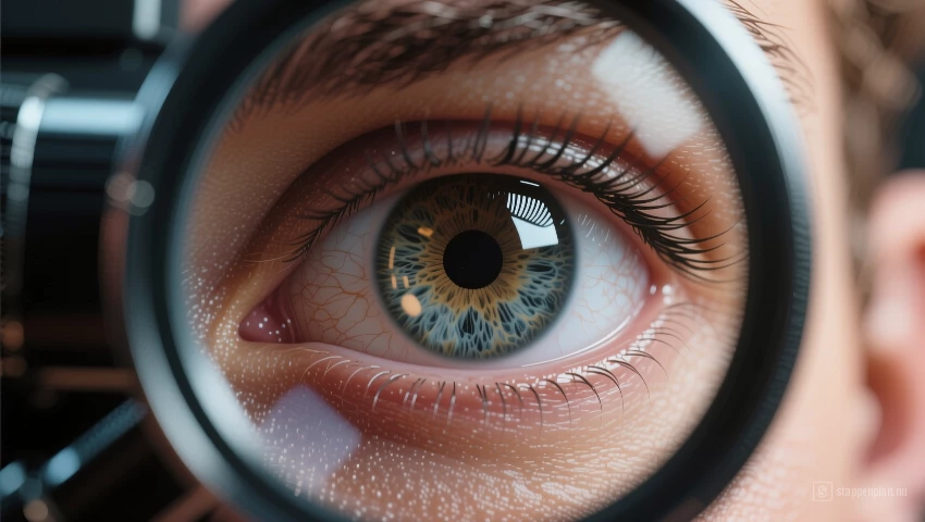 3D render scherp en onscherp beeld