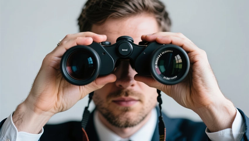 Persoon draait aan dioptrie