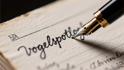 Macro foto van een pen die in een logboek schrijft