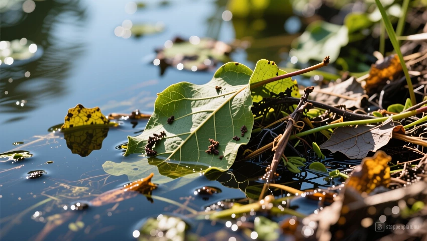 Macro foto bladeren verwijderen.