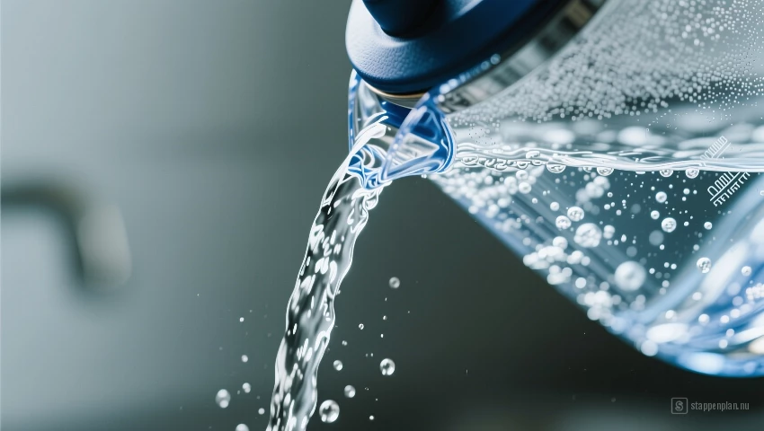 Schoon water stroomt door de waterkoker.