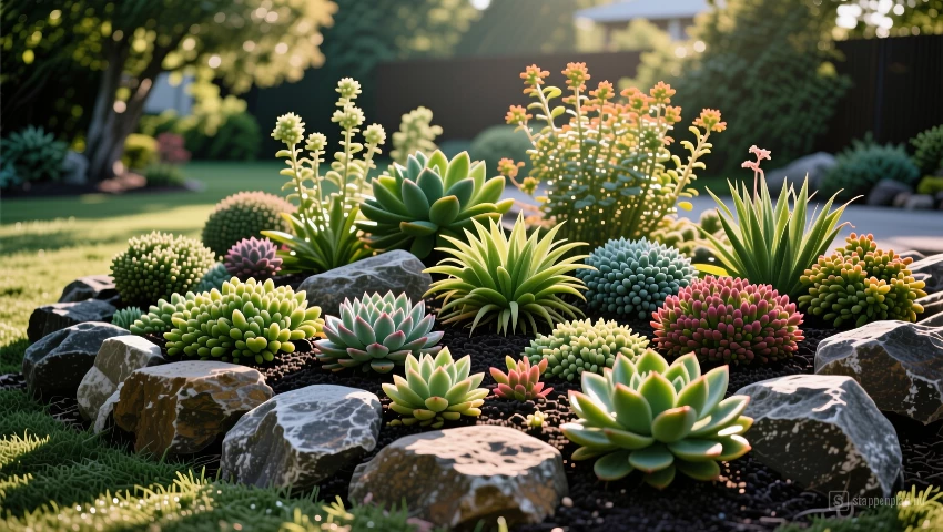 Landschapsfoto van gezonde planten.