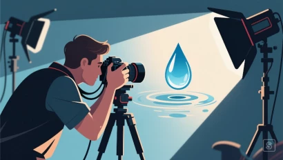 Digitale illustratie van fotograaf