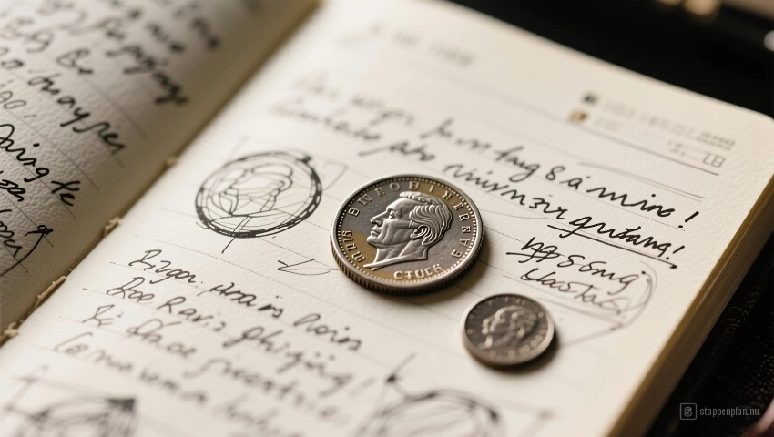 Close-up van een notitieboek met documentatie.