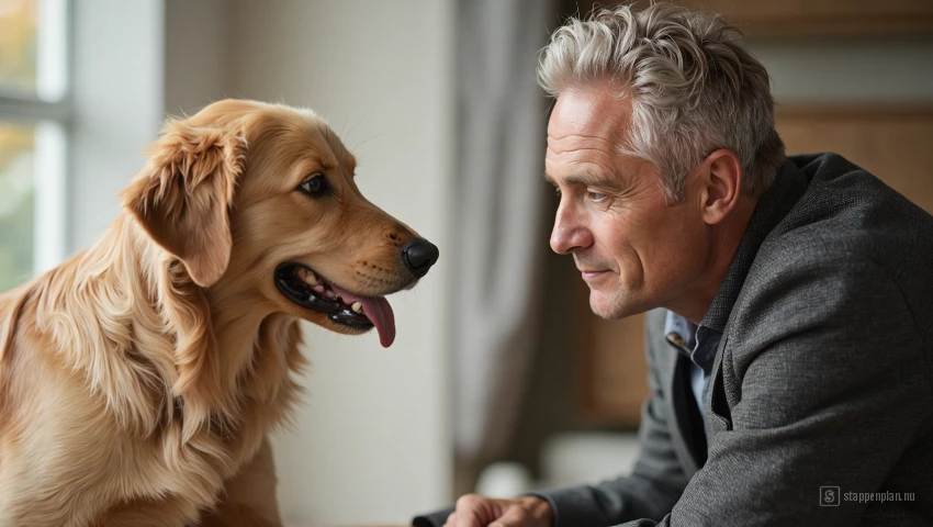 Man merkt op dat hond rusteloos is.