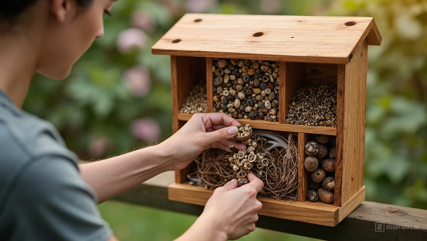 Persoon experimenteert met materialen.