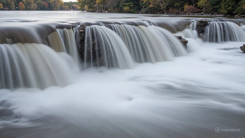 Waterval met aangepaste dekking.