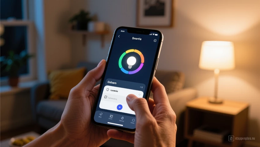 Smartphone app bedient slimme verlichting
