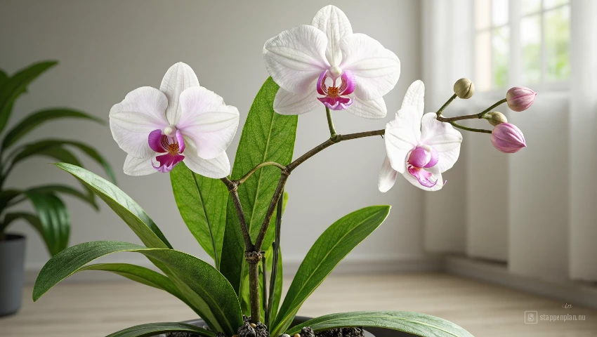 3D render van zieke orchidee.