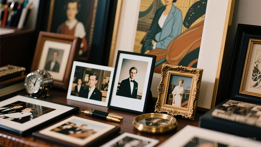 Close-up van persoonlijke items en souvenirs.