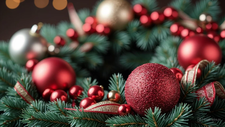 Macro opname van ornamenten en linten.