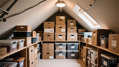 Georganiseerde en rustige zolder.