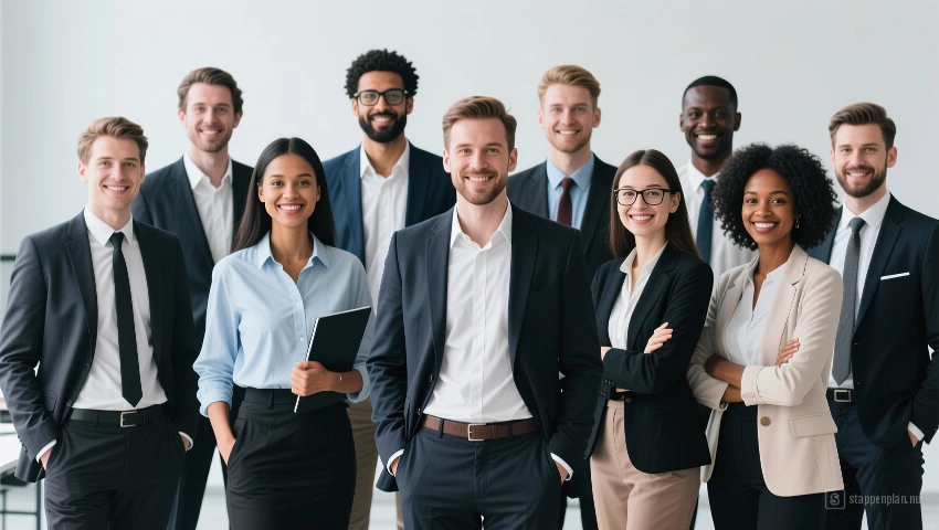 Diverse professionals met verschillende stijlen.