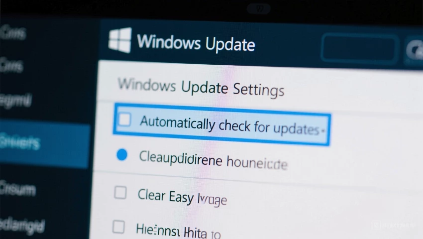 Schermafbeelding Windows Update instellingen met optie 'Automatisch controleren'.
