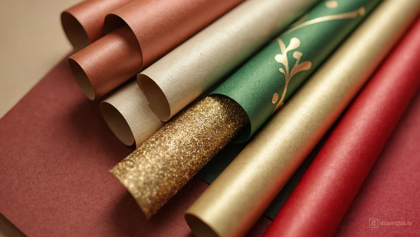 Macro-opname van inpakpapier in verschillende kleuren.