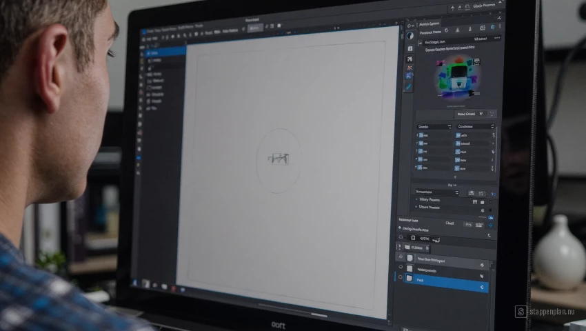 Designer stelt document in Photoshop in.