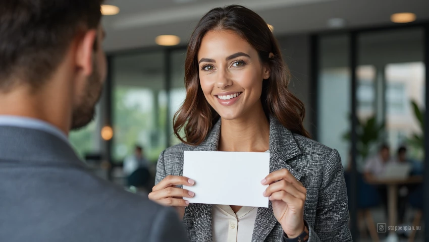 Makelaar presenteert bod aan verkoper.
