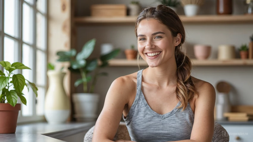 Persoon beoefent hobby, zelfzorg.