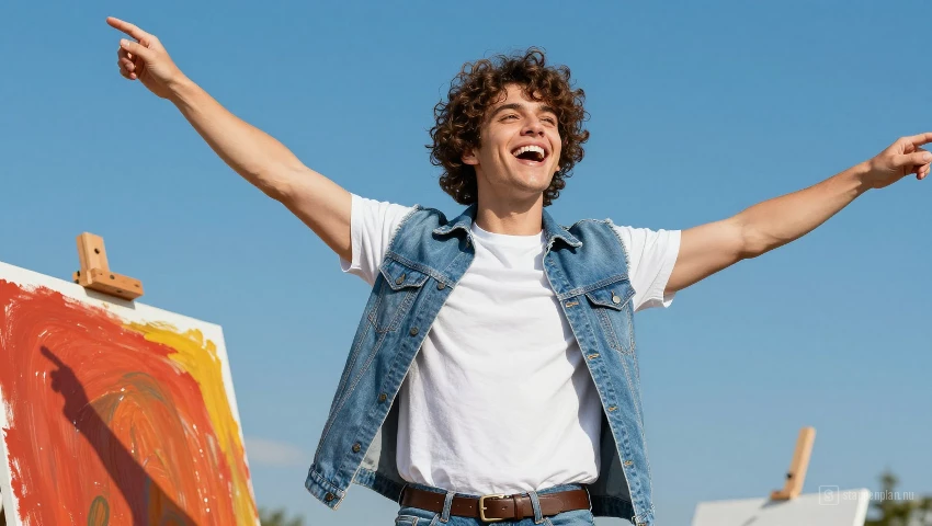 Persoon beoefent hobby met zelfvertrouwen.