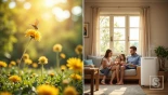 Hooikoorts: familie binnen, pollen buiten, gesloten ramen.